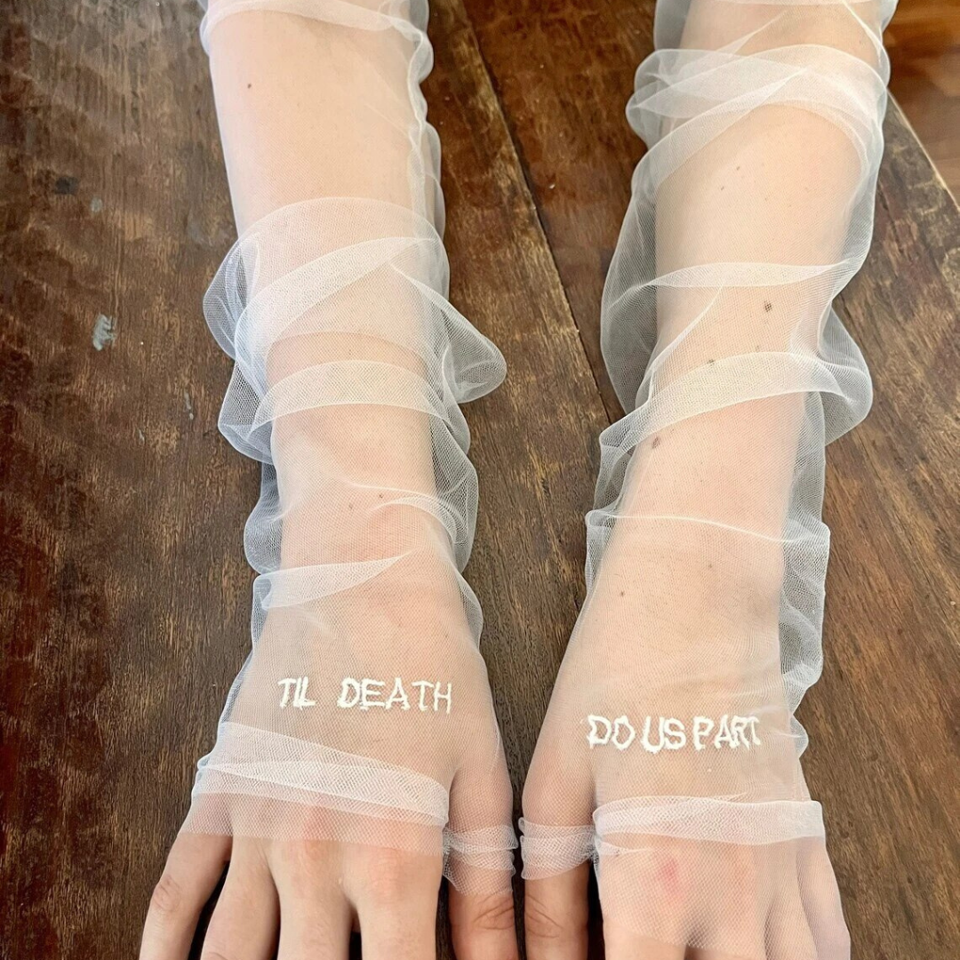 Till Death Do Us Part Wedding Gloves