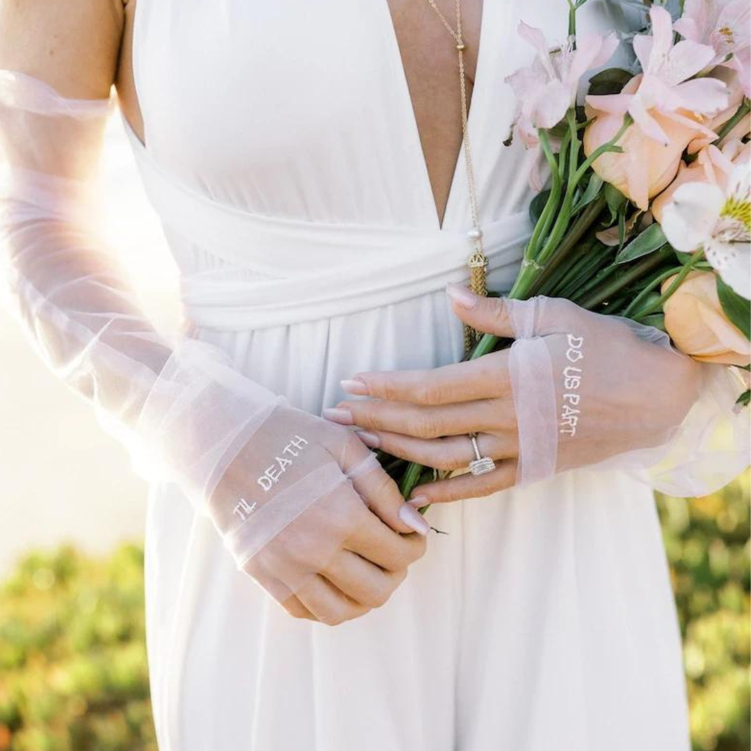 Till Death Do Us Part Wedding Gloves