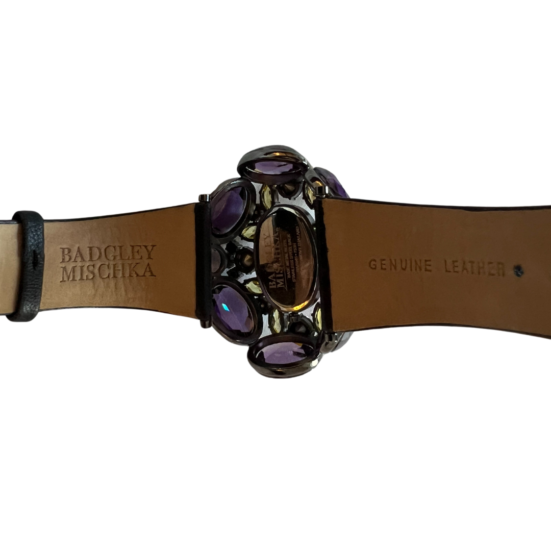 Vintage Crystal Watch with leather band