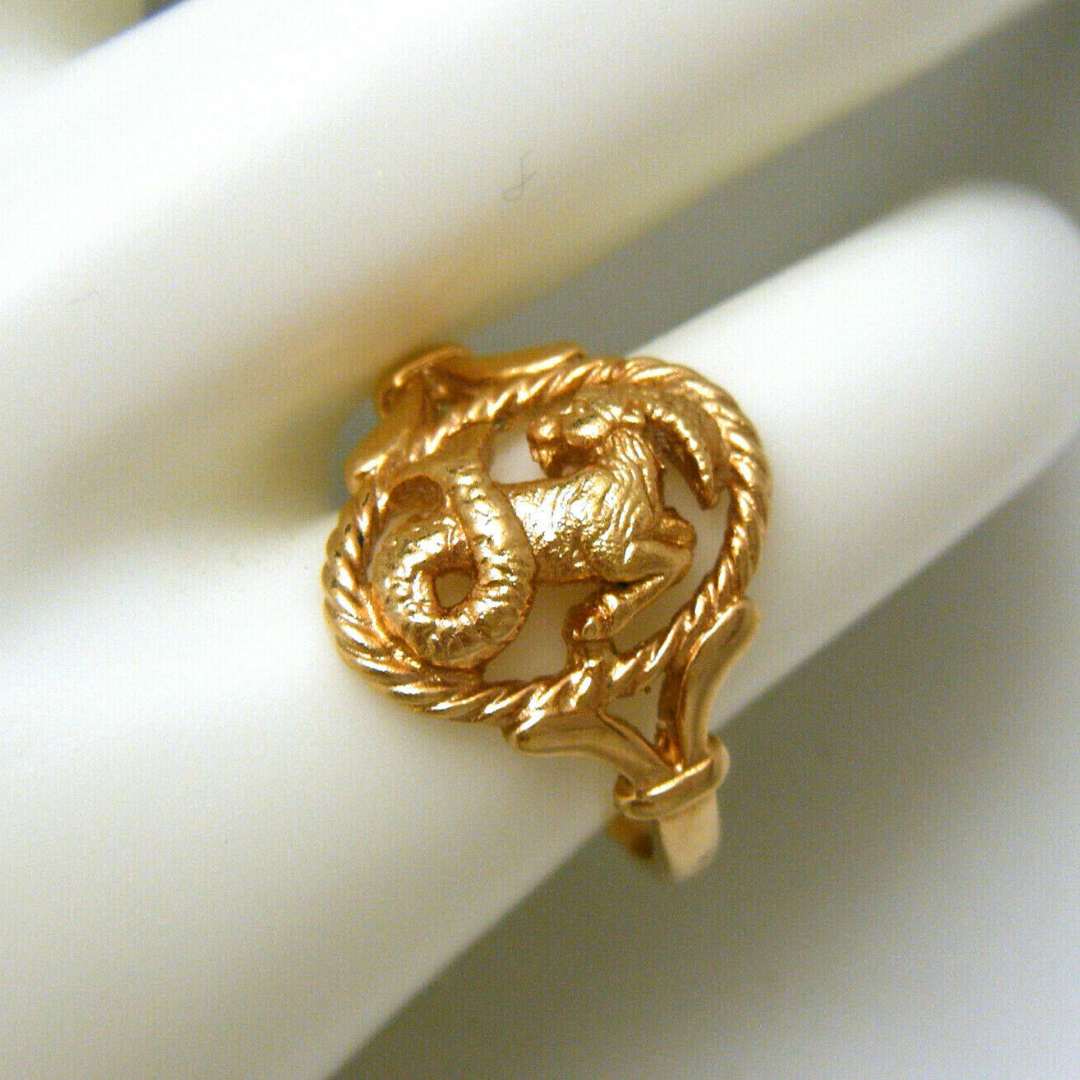 Vintage Zodiac Capricorn Ring